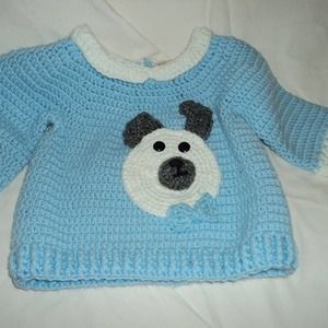 BABY BOY PUPPY DOG SWEATER